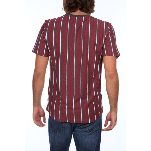 Px Los Angeles Jameson Striped Tee Burgundy