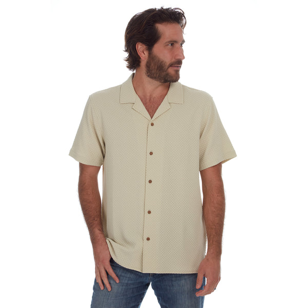 Px Los Angeles Jaxon Textured Shirt Almond Milk