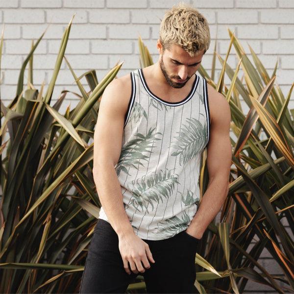 Px Los Angeles Jonas Ribbed Tank Oatmeal Heather