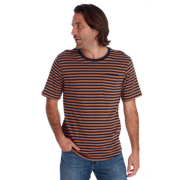 px los angeles Julian Striped Tee True Navy