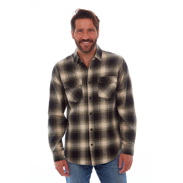 px los angeles Kane Flannel Shirt Forest