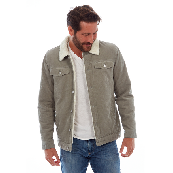 px los angeles Kolton Corduroy Trucker Jacket Jade