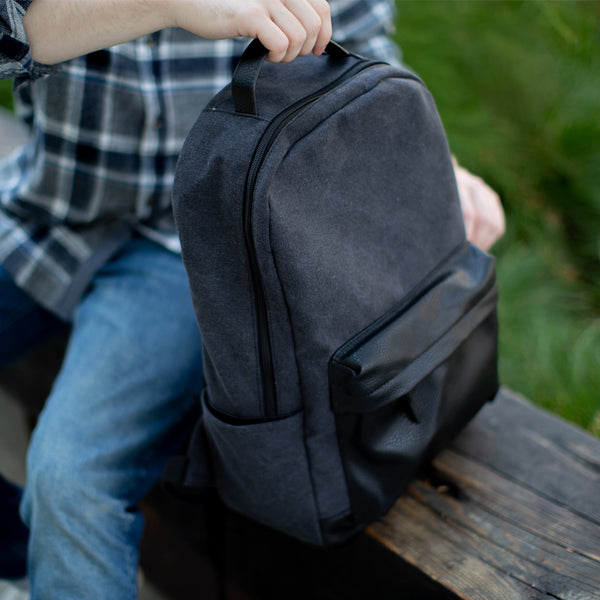 Px Los Angeles Landen Canvas Backpack Black
