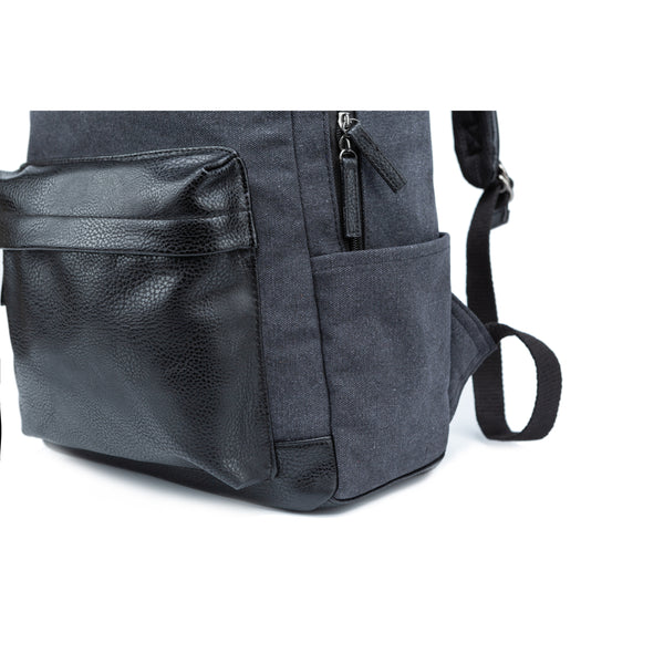 Px Los Angeles Landen Canvas Backpack Black