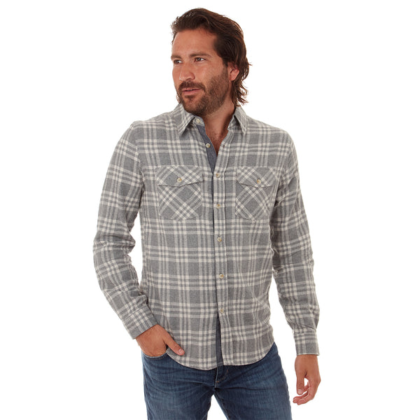 px los angeles Luca Flannel Shirt Grey