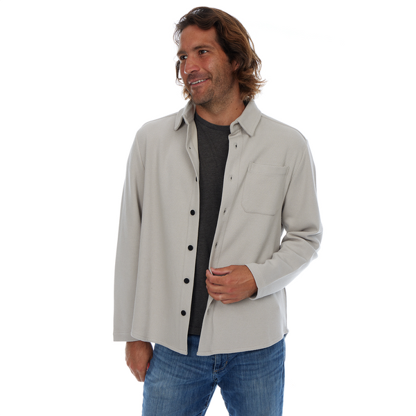 Px Los Angeles Nixon Textured Shacket Almond Milk