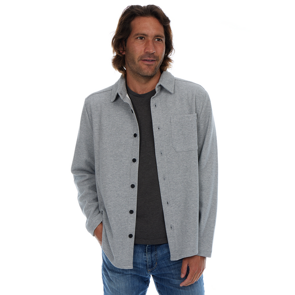 px los angeles Nixon Textured Shacket Grey