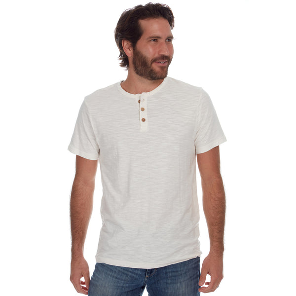 Px Los Angeles Noel Solid Slub Henley Cream