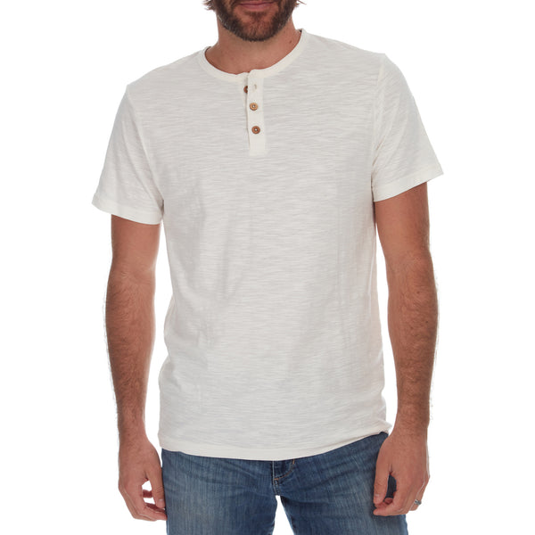 Px Los Angeles Noel Solid Slub Henley Cream