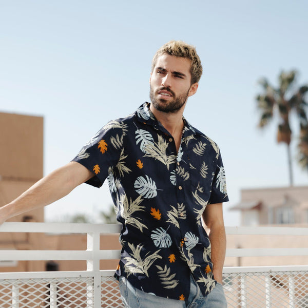 Px Los Angeles Parker Floral Shirt Navy