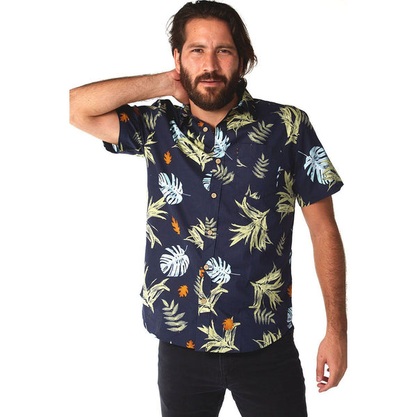px los angeles Parker Floral Shirt Navy