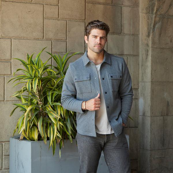 Px Los Angeles Peter Pique Shacket Charcoal