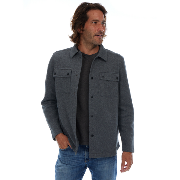 Px Los Angeles Peter Pique Shacket Charcoal