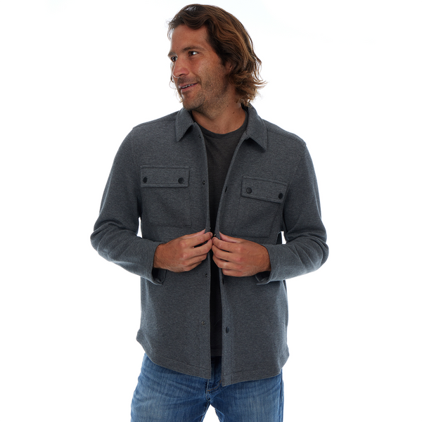 Px Los Angeles Peter Pique Shacket Charcoal