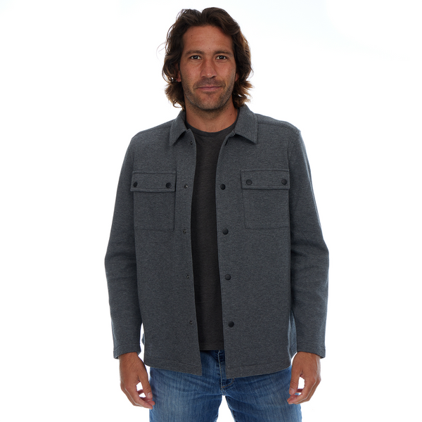 px los angeles Peter Pique Shacket Charcoal