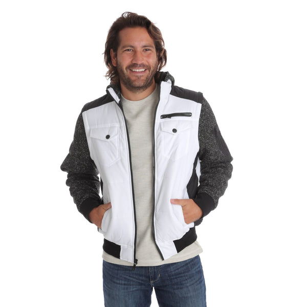px los angeles Quinn Quilted Puffer Jacket White