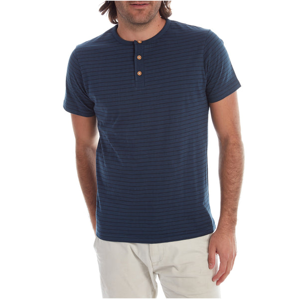Px Los Angeles Rafael Striped Henley Navy