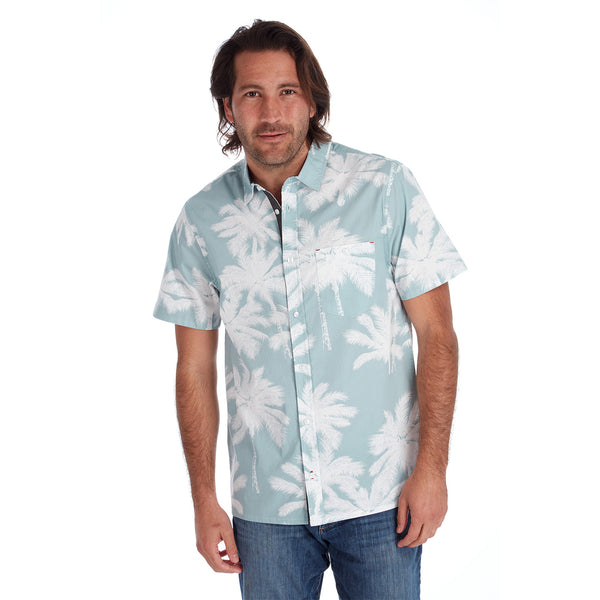 px los angeles Rex Peached Poplin Shirt Seafoam