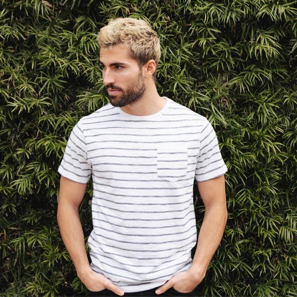 Px Los Angeles Rick Striped Tee Navy