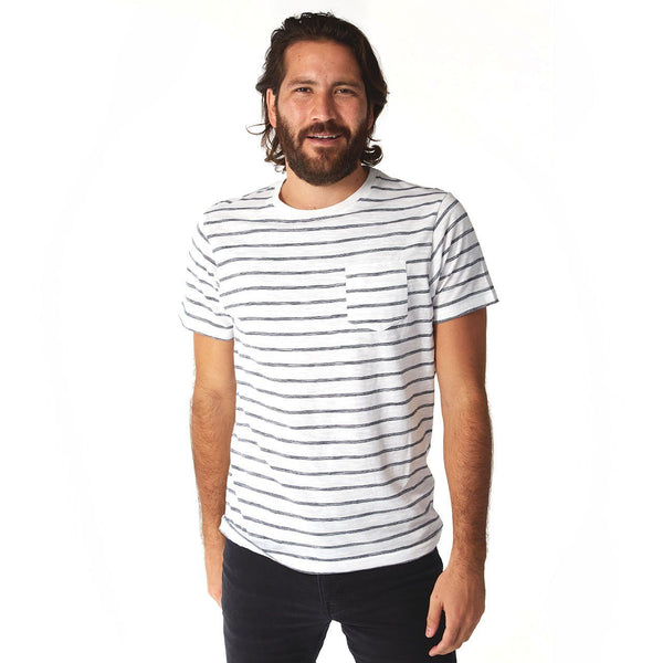 px los angeles Rick Striped Tee Navy
