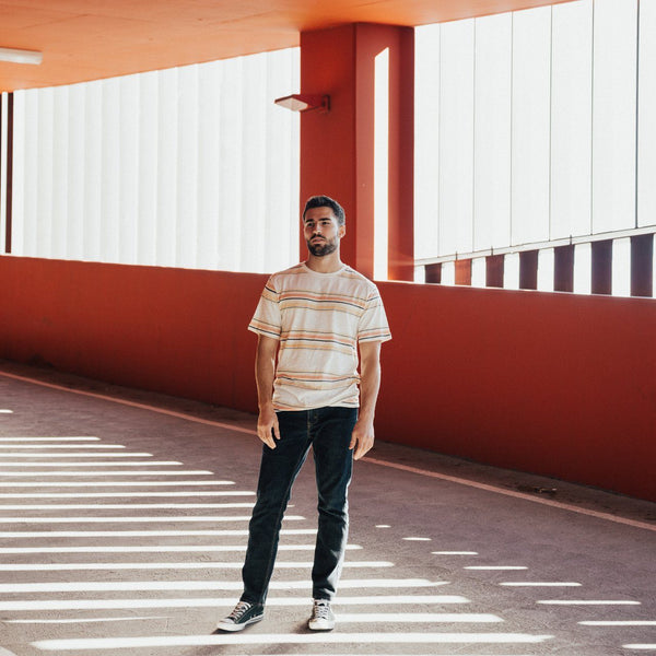 Px Los Angeles Russel Striped Tee White