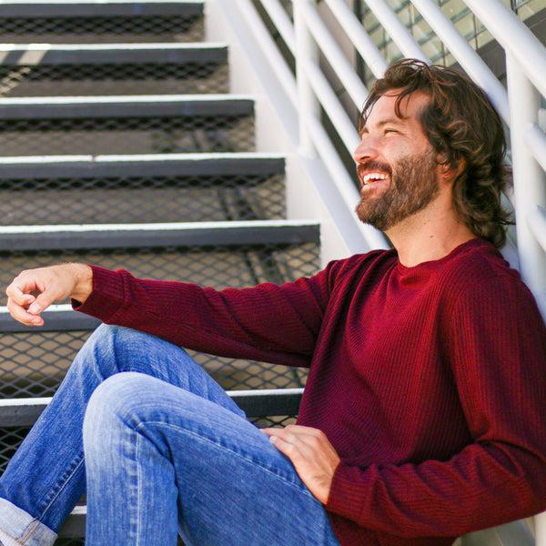 Px Los Angeles Saul Long Sleeve Tee Burgundy