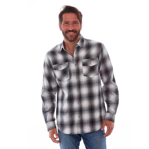px los angeles Simon Flannel Shirt Black