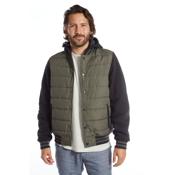Px Los Angeles Stanley Quilted Puffer Jacket Olive