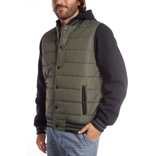 Px Los Angeles Stanley Quilted Puffer Jacket Olive