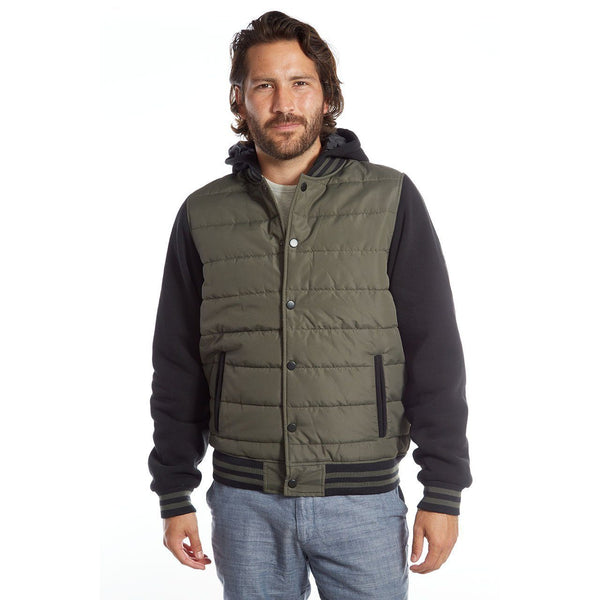 px los angeles Stanley Quilted Puffer Jacket Olive