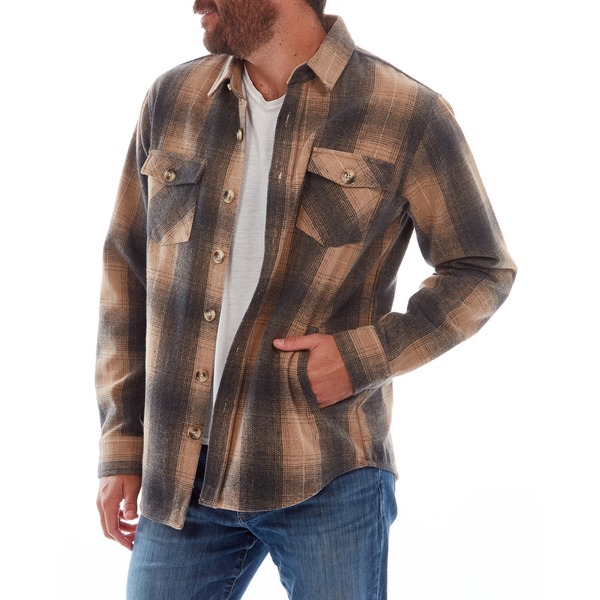 Px Los Angeles Terrance Plaid Shacket Beige