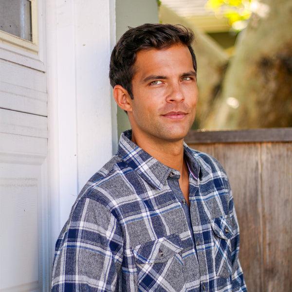 Px Los Angeles Terrell Flannel Shirt Navy