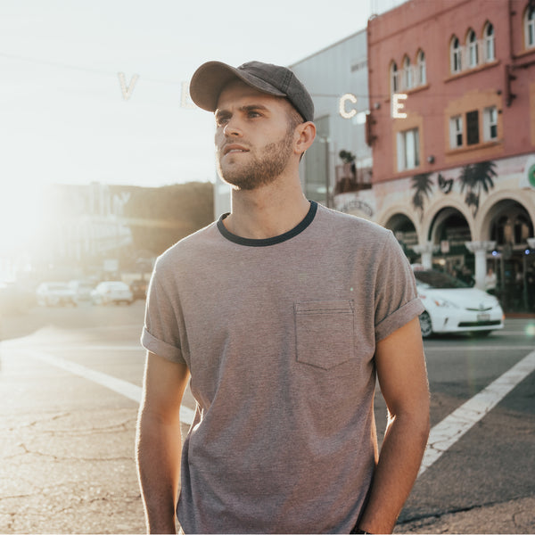Px Los Angeles Theo Striped Tee Salmon
