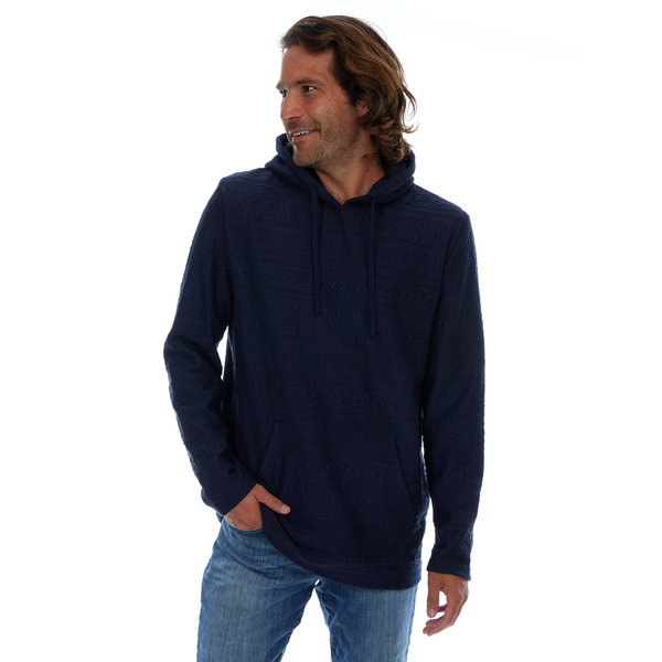 px los angeles Tobias Textured Hoodie Navy
