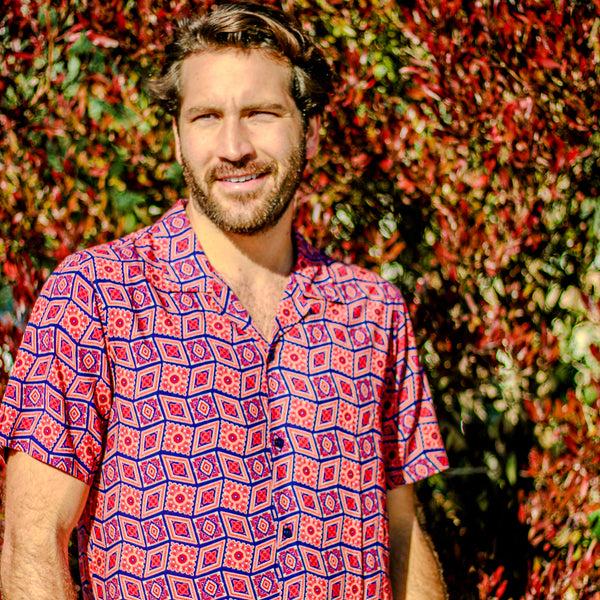 Px Los Angeles Zane Rayon Shirt NAVY