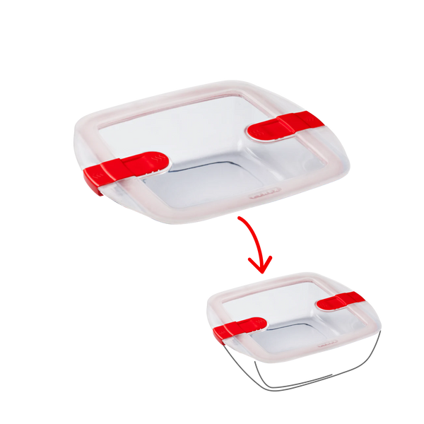 pyrex Cook&Heat - Square replacement lid with steam valves