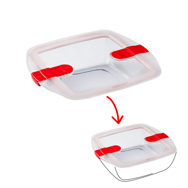 pyrex Cook&Heat - Square replacement lid with steam valves