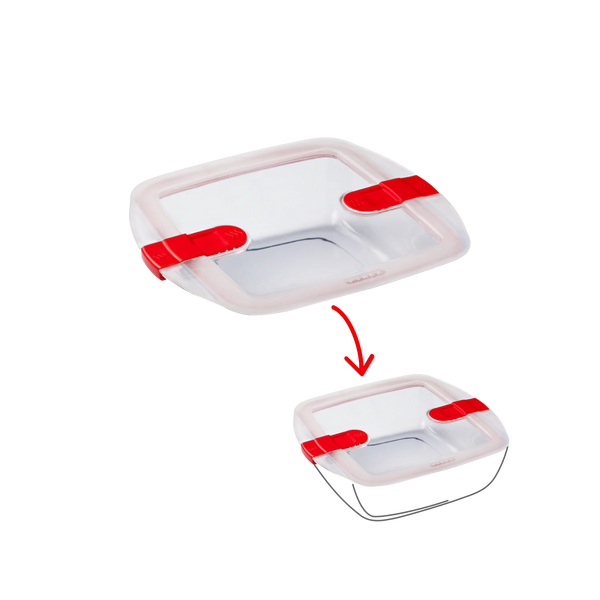 pyrex Cook&Heat - Square replacement lid with steam valves