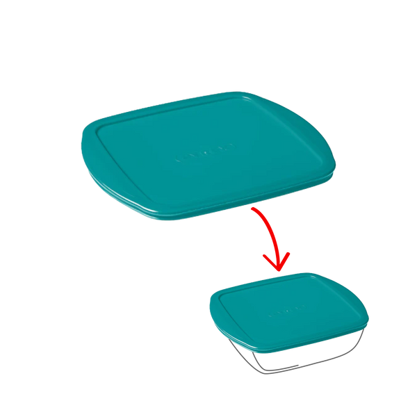 pyrex Cook&Store - Peacock green square replacement lid