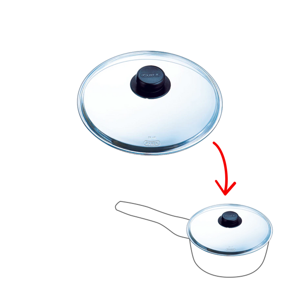 pyrex Glass lid not microwave safe - Classic