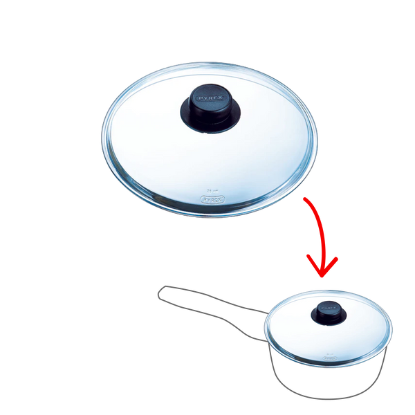 pyrex Glass lid not microwave safe - Classic