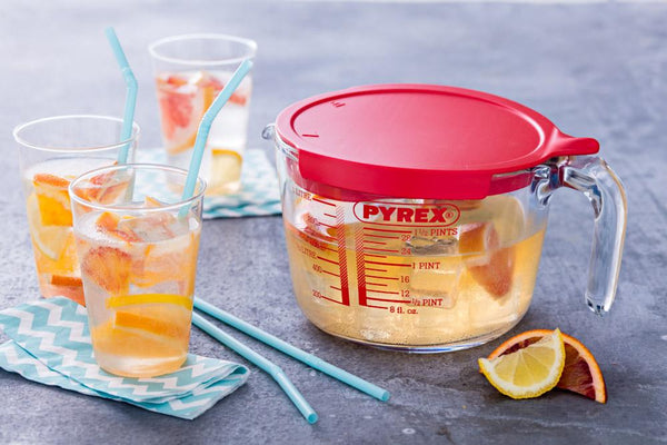 Pyrex Glass Measuring Jug With Lid 1L