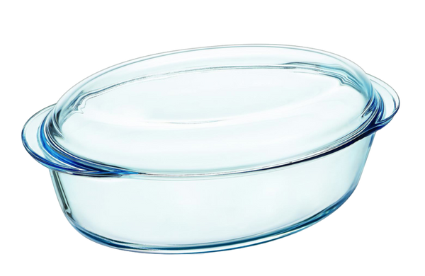 pyrex Large oval glass casserole dish