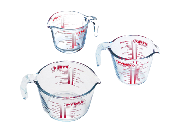 pyrex Set of 3 glass measuring jugs - Classic