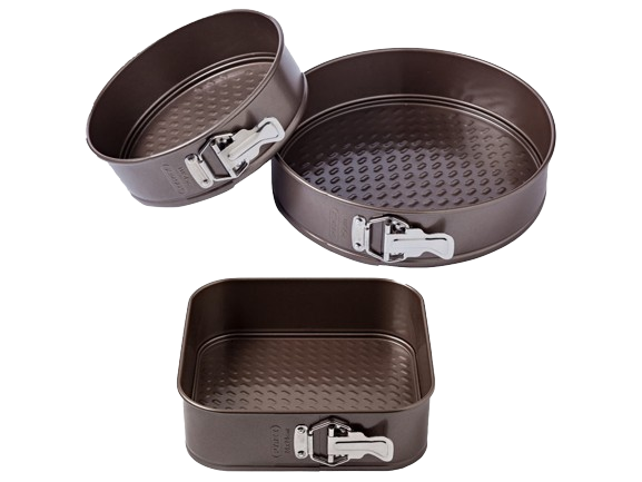 pyrex Set of 3 metal springform pans - asimetriA