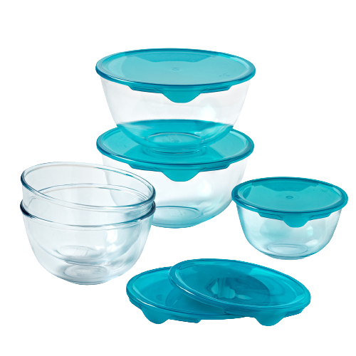 pyrex Set of 5 bowls with lid