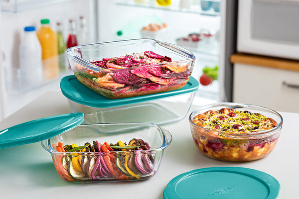 Pyrex Rectangular Glass Family Oven Dish With Lid For 6/8 People - Cook&Store