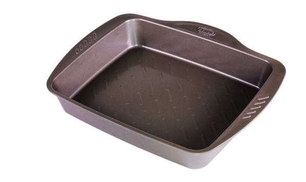 pyrex Rectangular metal oven dish with easy grip - asimetriA