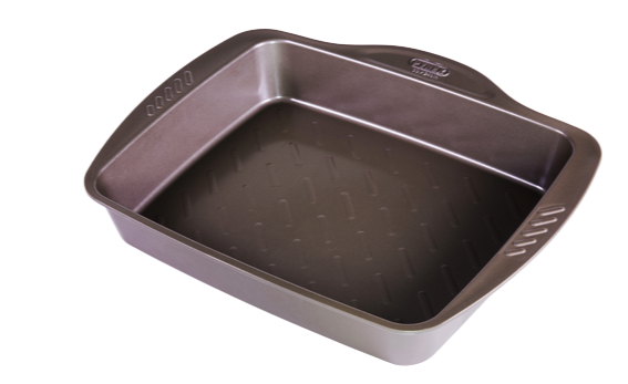 pyrex Rectangular metal oven dish with easy grip - asimetriA