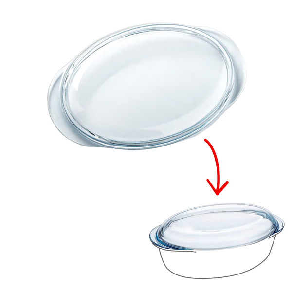 pyrex Replacement lid - Large size oval glass casserole dish
